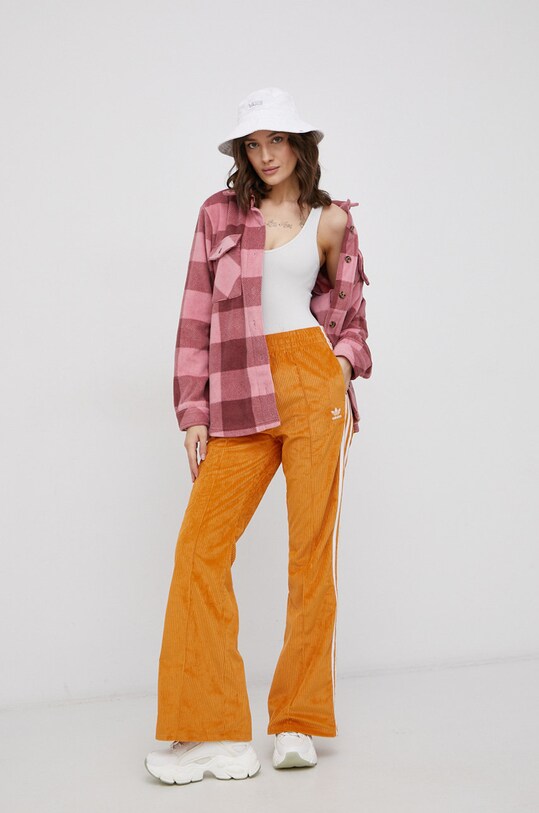 Κοτλέ παντελόνι adidas Originals H37838 πορτοκαλί AW21