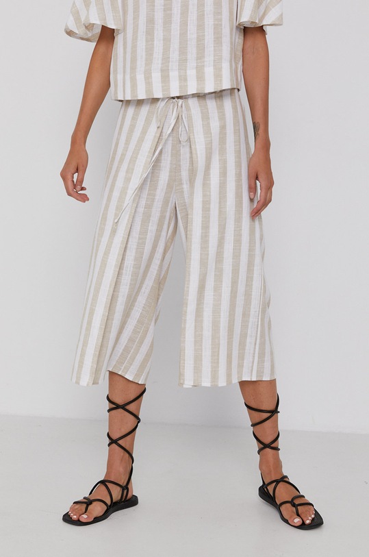 Dkny Spodnie P1DNCJFV tkanina beżowy P1DNCJFV