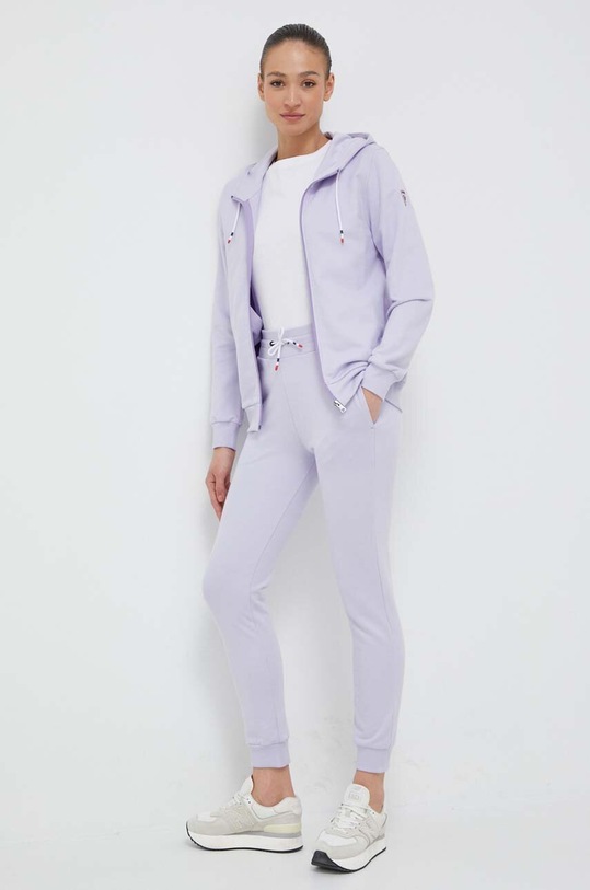 Rossignol spodnie dresowe bawełniane RLKWP16 fioletowy SS23