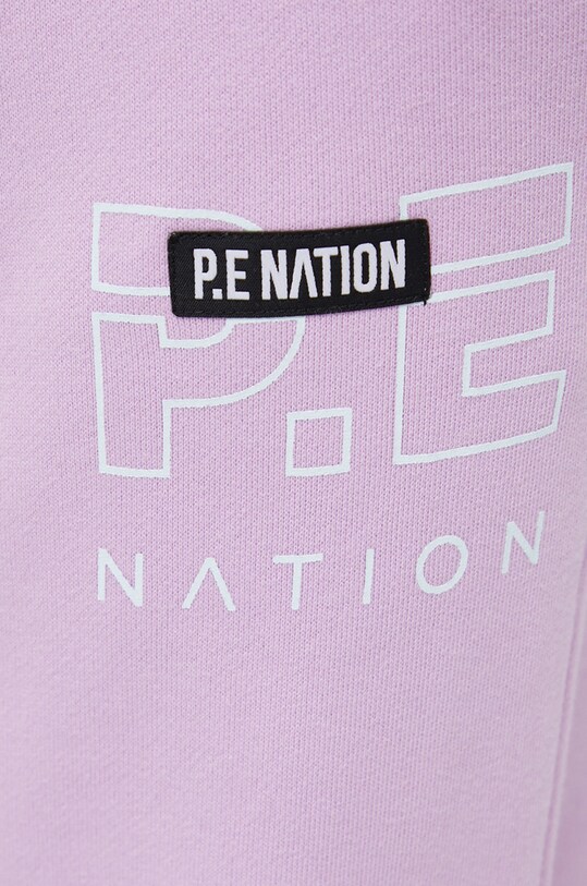 P.E Nation Spodnie bawełniane fioletowy 21PE3P186