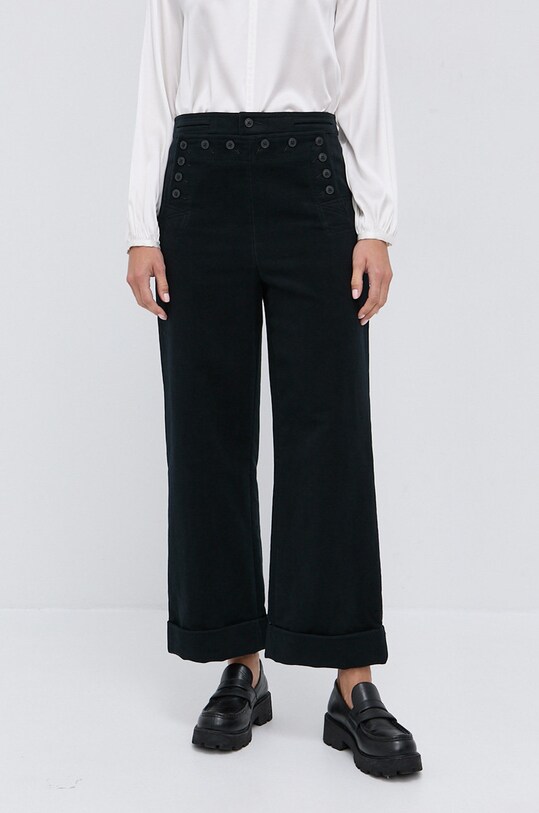 Tory Burch Spodnie bawełna czarny 85864.001