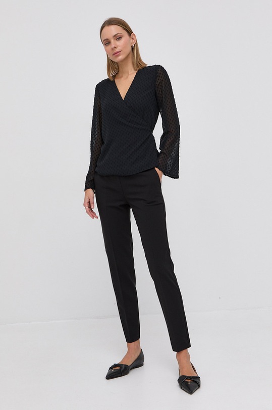 Stefanel Spodnie JP023S69605 czarny AW21