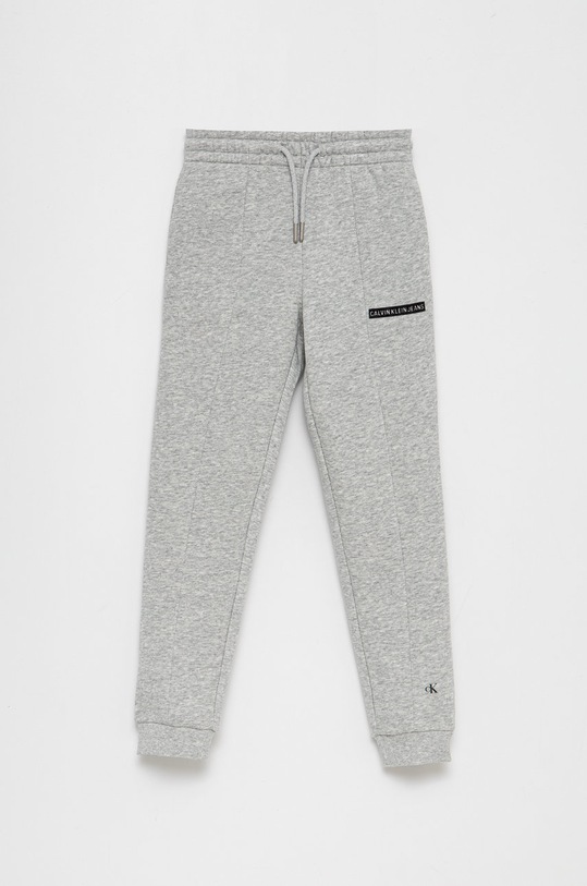 Detské nohavice Calvin Klein Jeans potlač sivá IG0IG01081.4890