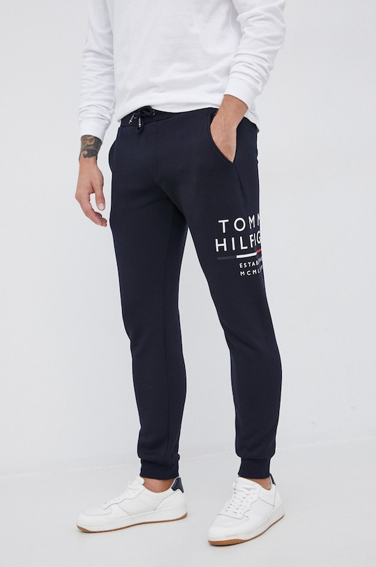 Tommy Hilfiger Spodnie dzianina granatowy MW0MW20120.4890