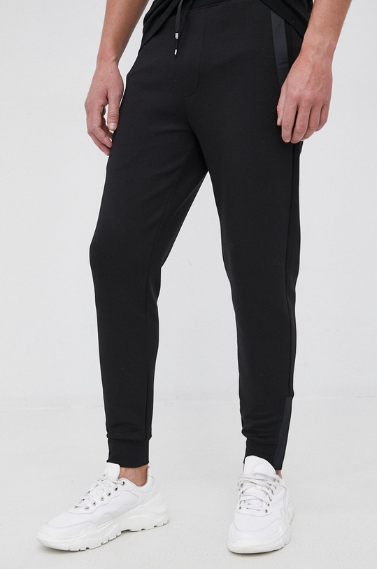 HUGO Spodnie 50457279 dzianina czarny 50457279