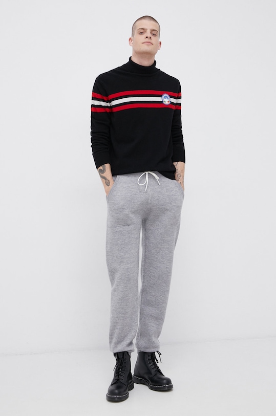 MC2 Saint Barth Spodnie wełniane JOH0001 szary AW21