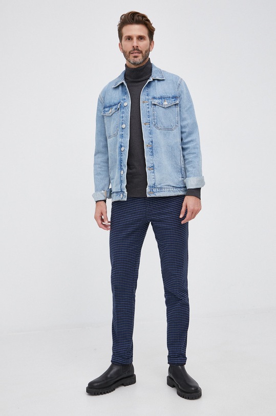 Nohavice Sisley 4IMV55HO9.912 tmavomodrá AW21