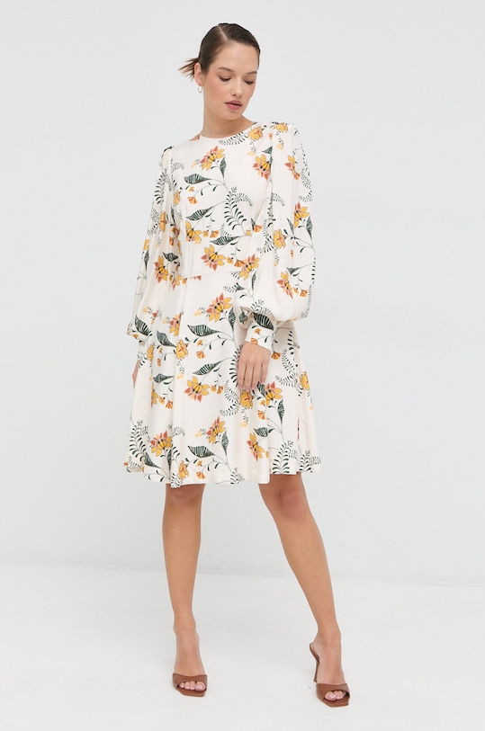 Рокля Ivy Oak Diana IO1121F7380 бежов AW21