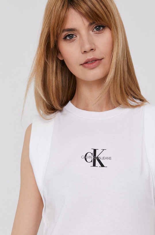 Šaty Calvin Klein Jeans J20J216271.4890 biela