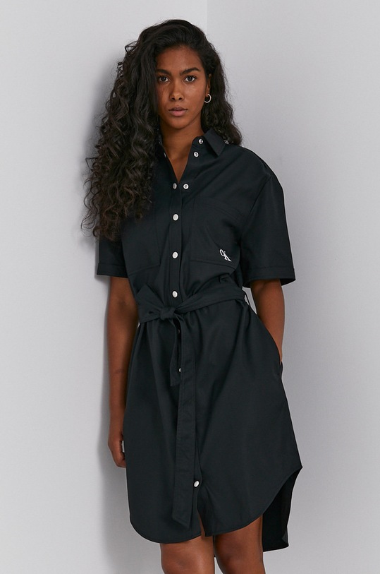 Calvin Klein Jeans Sukienka J20J216481.4890 czarny J20J216481.4890