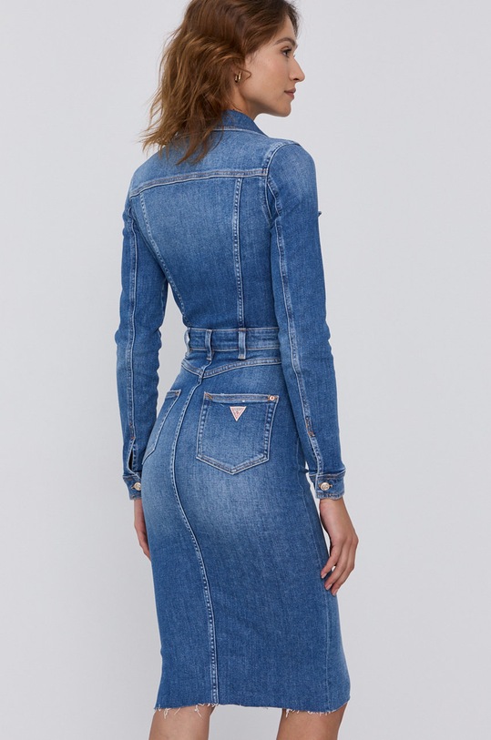 Odzież Guess Sukienka jeansowa W1YK49.D46AC niebieski