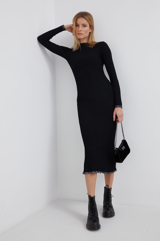 Šaty Desigual maxi černá 21WWVF14