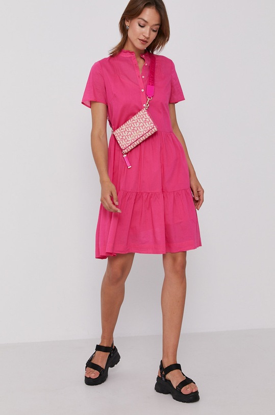 Tommy Hilfiger Sukienka bawełna różowy WW0WW31313.4890