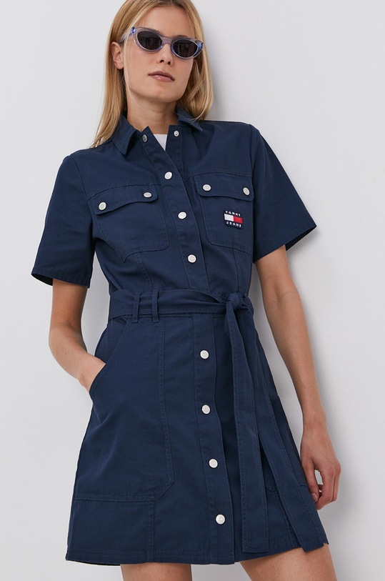Джинсовое платье Tommy Jeans короткий тёмно-синий DW0DW10378.4890