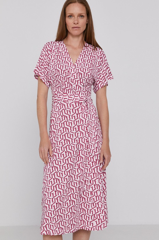Šaty Tommy Hilfiger midi růžová WW0WW31262.4890
