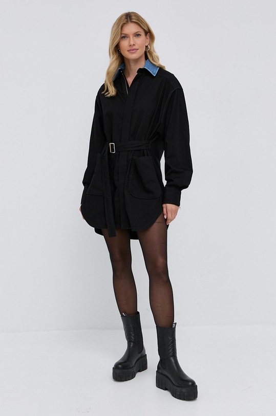 Diesel Sukienka bawełniana A04836.0CEAK czarny AW21