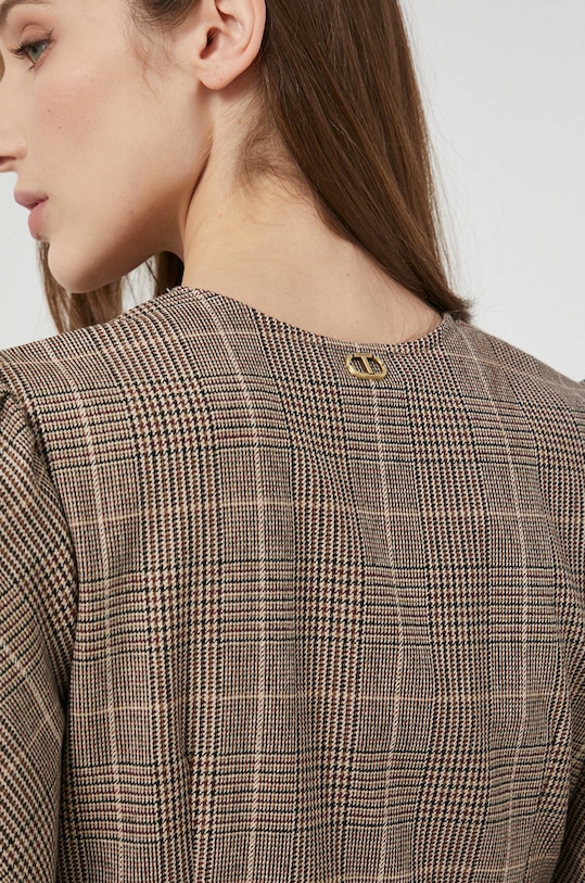 Šaty z vlněné směsi Twinset 212TT2203 hnědá