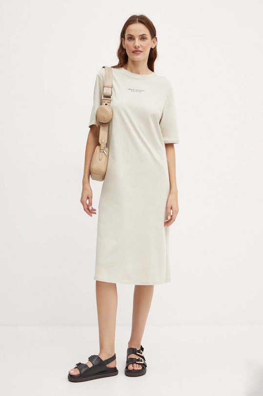 Рокля Armani Exchange 8NYACF.YJG3Z бежов AW24