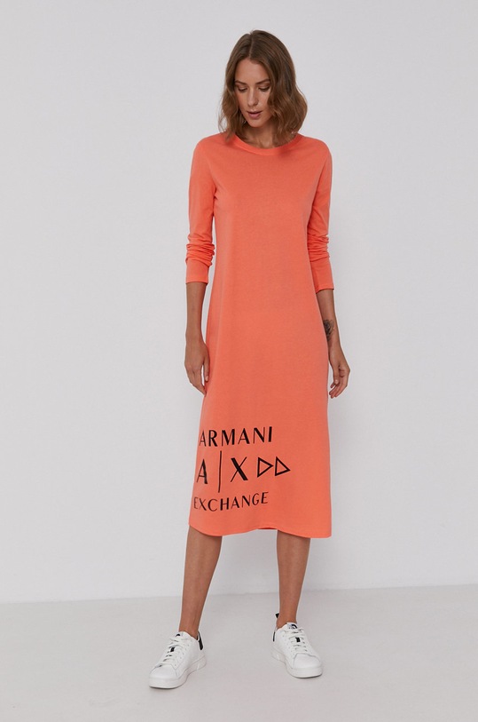 Armani Exchange Sukienka 6KYA70.YJ3RZ nadruk pomarańczowy 6KYA70.YJ3RZ