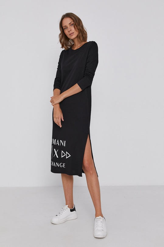 Armani Exchange Sukienka 6KYA70.YJ3RZ 6KYA70.YJ3RZ czarny AW21