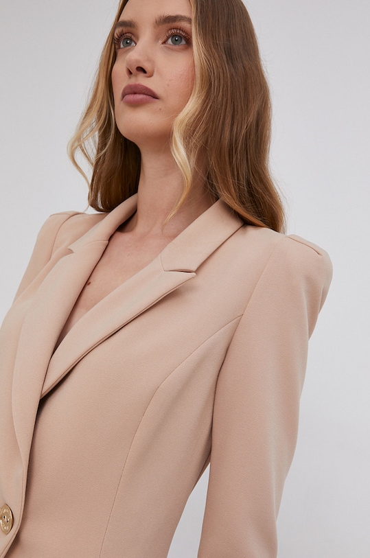 Elisabetta Franchi Sukienka beżowy AB07716E2