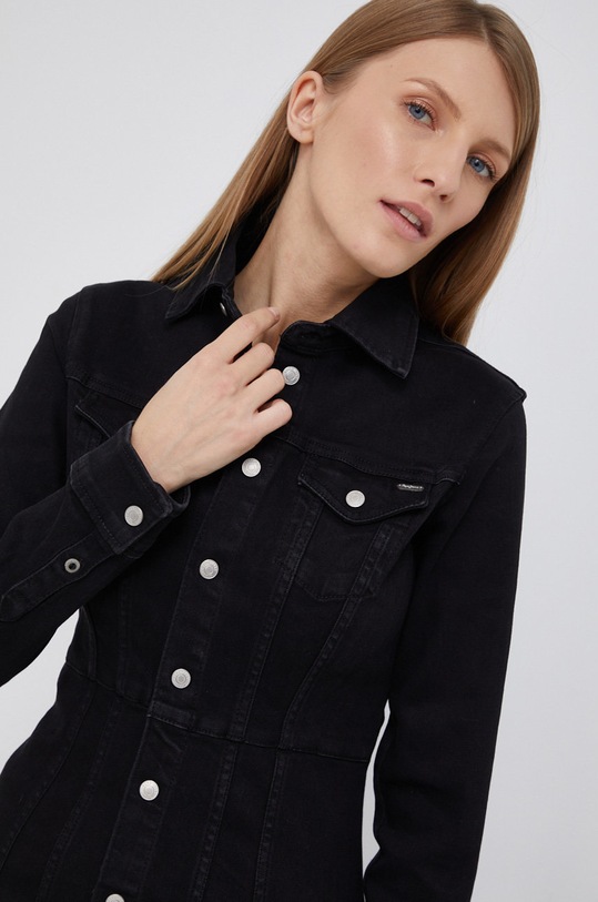 Pepe Jeans Sukienka jeansowa czarny PL952963.000