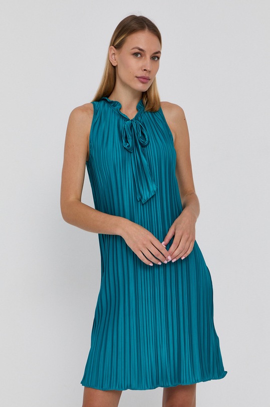 Dkny Sukienka DD1EL773 rozkloszowany turkusowy DD1EL773