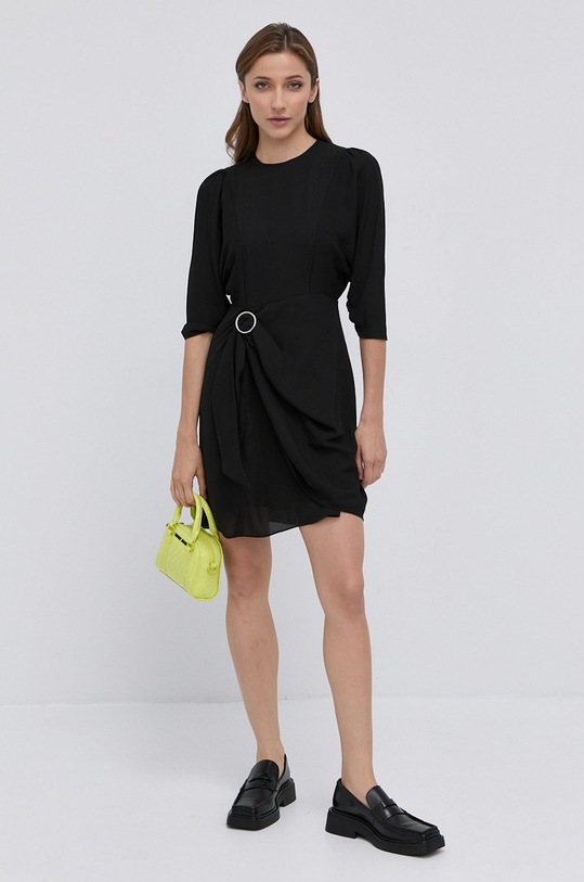 The Kooples Sukienka FROB23001K czarny AW21