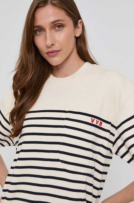 Victoria Victoria Beckham Sukienka beżowy 2321JDR002837A