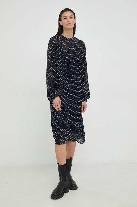 Šaty Samsoe Samsoe midi námořnická modř F21100121