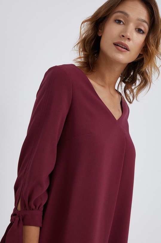 United Colors of Benetton Sukienka bordowy 4XI65VCN5.09Q
