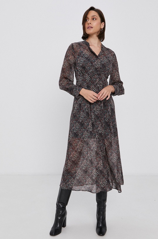 Šaty Sisley látka zelená 4NLQ5VI16.62H