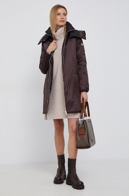 Vlnené šaty Sisley 1044N2248.91Z béžová AW21