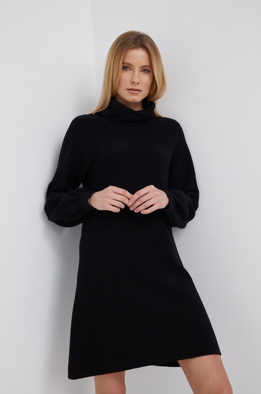 Sisley Sukienka wełniana 1044N2248.700 czarny AW21