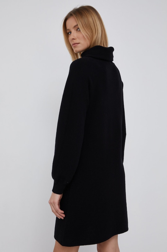 Odzież Sisley Sukienka wełniana 1044N2248.700 czarny