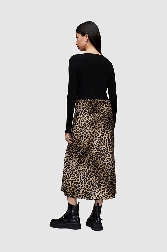 AllSaints Sukienka i sweter HERA LEPPO DRESS WD220U czarny