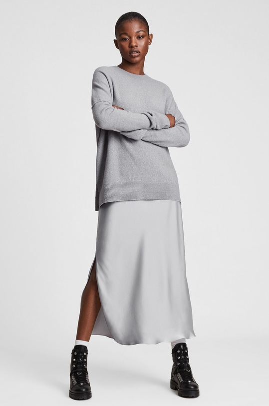 AllSaints Sukienka i sweter DARLA TIANA DRESS casual szary WD350V