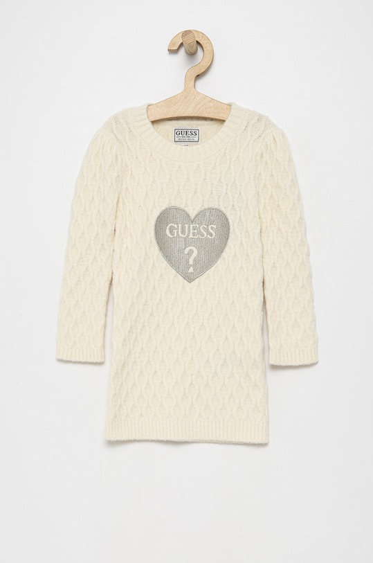 Guess - Dievčenské šaty viskóza béžová K1BK02.Z2WS0