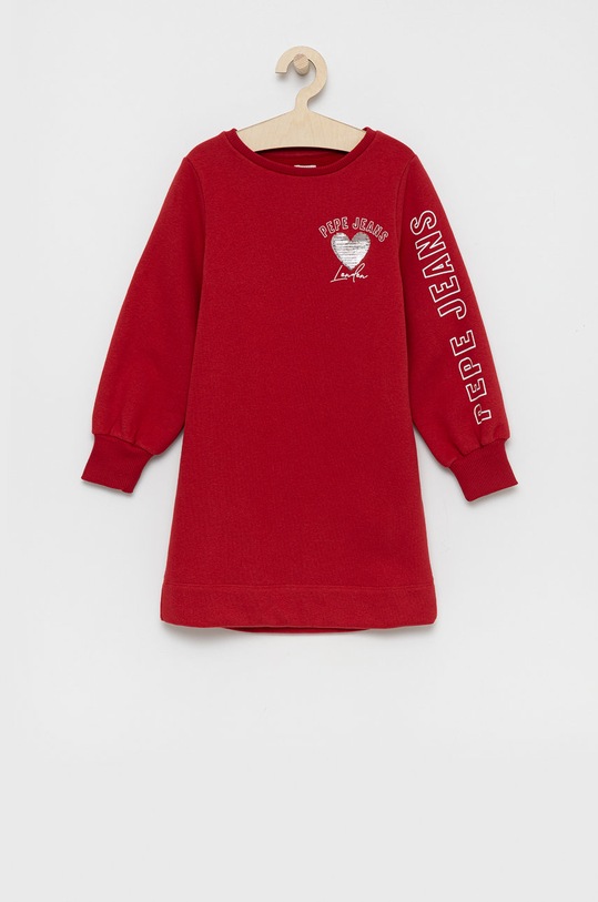 Pepe Jeans Sukienka dziecięca Gea długi czerwony PG951510.274