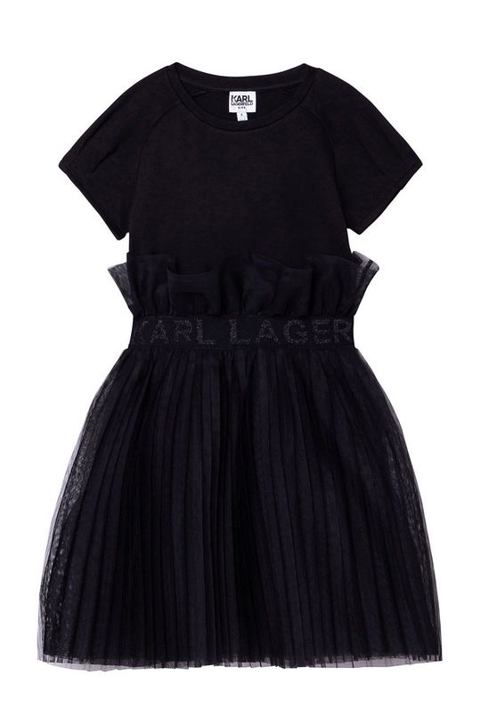 Karl Lagerfeld Sukienka dziecięca Z12200.114.150 rozkloszowany czarny Z12200.114.150