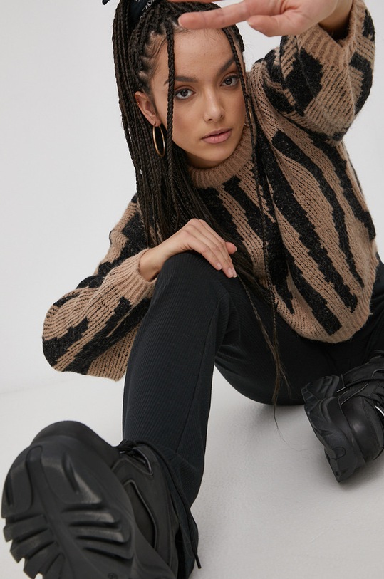 Vero Moda Sweter pozostałe brązowy 10248910