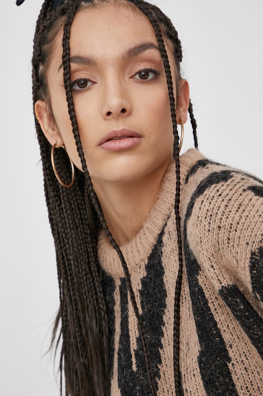 Vero Moda Sweter 10248910 brązowy