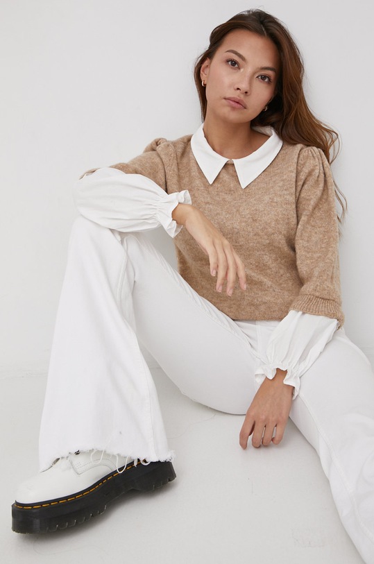 Only Sweter pozostałe brązowy 15239830