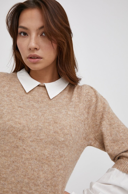Only Sweter 15239830 brązowy