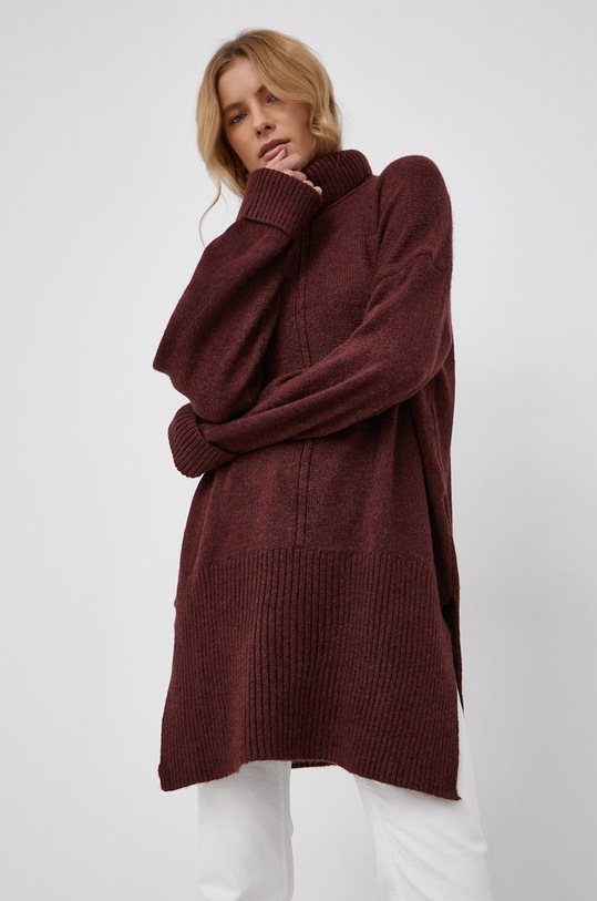 Only Sweter pozostałe bordowy 15241191