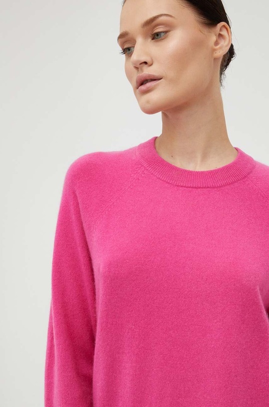 Samsoe Samsoe sweter kaszmirowy Boston różowy F15322154