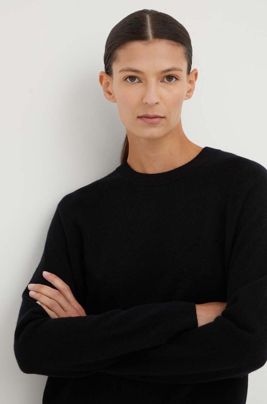 Samsoe Samsoe sweter kaszmirowy Boston czarny F15322154