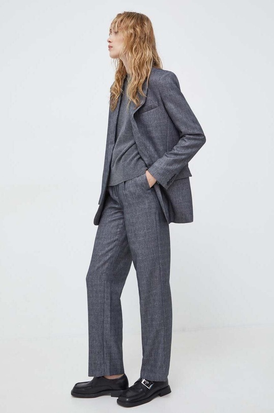 Samsoe Samsoe sweter wełniany Amaris F20400018 szary AA00