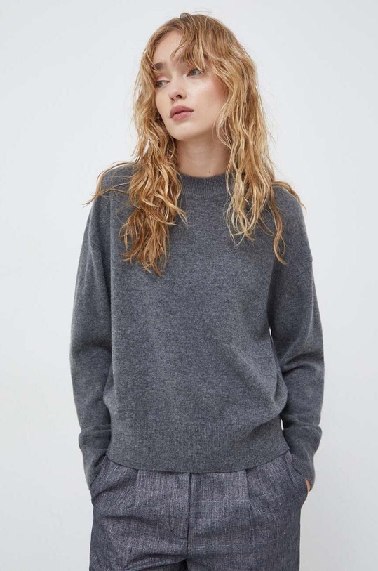 Samsoe Samsoe sweter wełniany Amaris szary F20400018