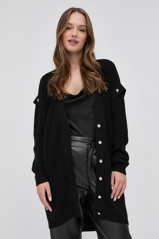 Liu Jo Kardigan wełniany WF1395.MA51I szpic czarny WF1395.MA51I
